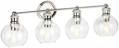 Progress Lighting P300052-104 Hansford Bath & Vanity, 4 Light, Polished Nickel