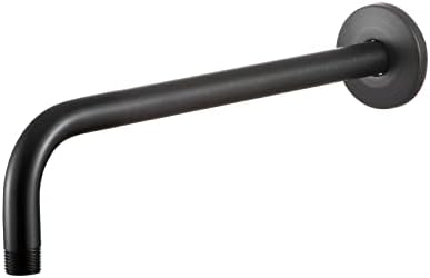 OFFO Shower Arm with Flange, 12 in Oil Rubbed Bronze Wall Mount Replacement Angle Shower Head Arm Wall-Mounted For Fixed Shower Head & Handheld Showerhead