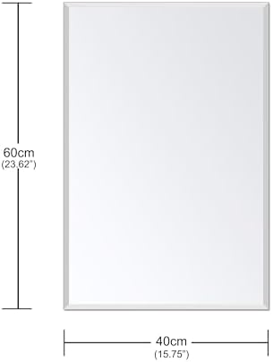 Bathroom Mirror for Over Sink 24x16 Inch Frameless Wall Mirror Rectangle