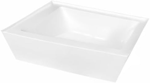 KINGSTON BRASS VTDE603122R 60-Inch Contemporary Alcove Acrylic Bathtub with Right Hand Drain and Overflow Holes, White