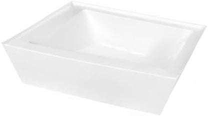 KINGSTON BRASS VTDE603122R 60-Inch Contemporary Alcove Acrylic Bathtub with Right Hand Drain and Overflow Holes, White