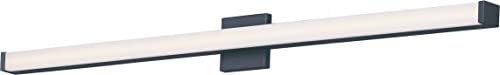 Maxim Lighting Spec 48" Bath Vanity Light | Black Aluminum Finish | Pmma Acrylic Shade | Contemporary Indoor Light Fixture | Ideal for Bathrooms & Powder Rooms | ADA Compliant Wet Rated | 52008BK