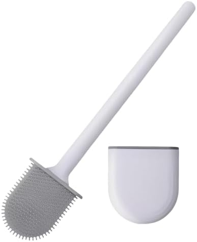 Silicone Toilet Brush,Toilet Bowl Brush,Toilet Brush and Holder Set,Rv Toilet Cleaner Brush Wall Mounted for Bathroom，RV Travel Trailers and Campers