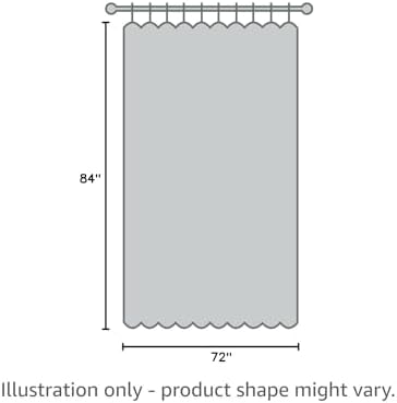 Grey Marble Fabric Shower Curtain, Abstract Watercolor, 72 x 84 Inches