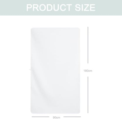 Bath Towel Set Pack of 2, 35 x 70 Inches Large Microfiber Bath Towels, Soft, Absorbent, and Quick Dry Towels for Bathroom, Pool, Beach, Swim, and Yoga, Large Bathroom Towels(2PCS White)