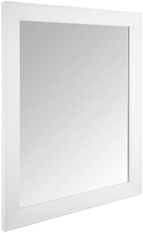 Ruomeng Rectangular Wall Mirror 16" x 20" Framed Mirror for Bathroom White