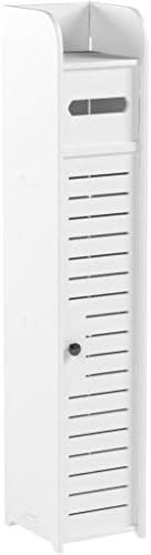 AOJEZOR Small Bathroom Storage Cabinet: No Drill Ultra-Narrow for Renters