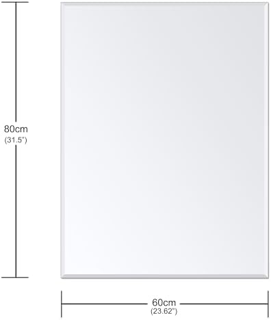 Frameless Mirror for Wall, 32" x 24" Bathroom Mirror for Over Sink