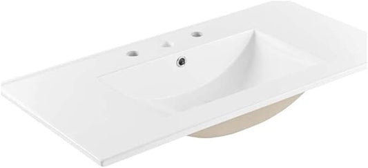 Modway EEI-4203-WHI Cayman 36" Bathroom Sink, White