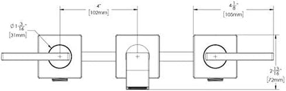 Speakman SB-2552 Lura Wall Mounted Faucet, Polished Chrome