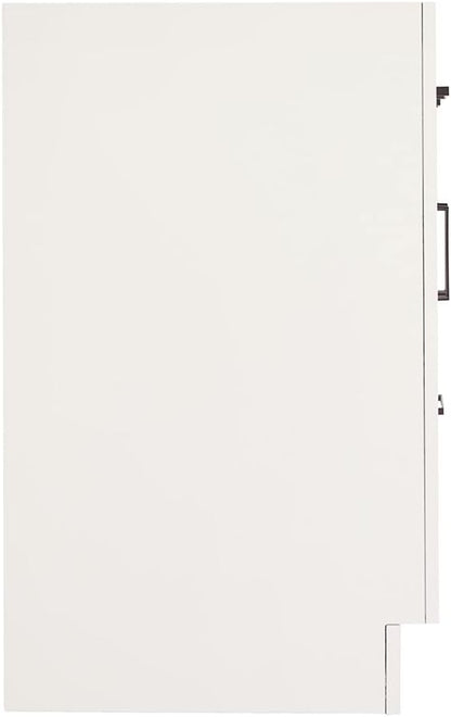 ARIEL Hepburn 60-inch Bathroom Vanity Base Cabinet,Solid Wood, 4 Soft Closing Doors, 6 Dovetail Drawers, White