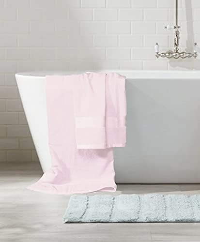BOUTIQUO 8 Piece Towel Set 100% Ring Spun Cotton, 2 Bath Towels 27X54, 2 Hand Towels 16X28 and 4 Washcloths 13X13 - Ultra Soft Highly Absorbent Machine Washable Hotel Spa Quality - Pink