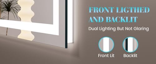 JISOSO LED Bathroom Mirror, Bathroom Vanity Mirror,36"x36"