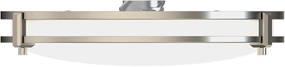 Juno Saturn Flush Mount Ceiling Light with Switchable Color Temperature (2700K-5000K), 13-Inch, Brushed Nickel