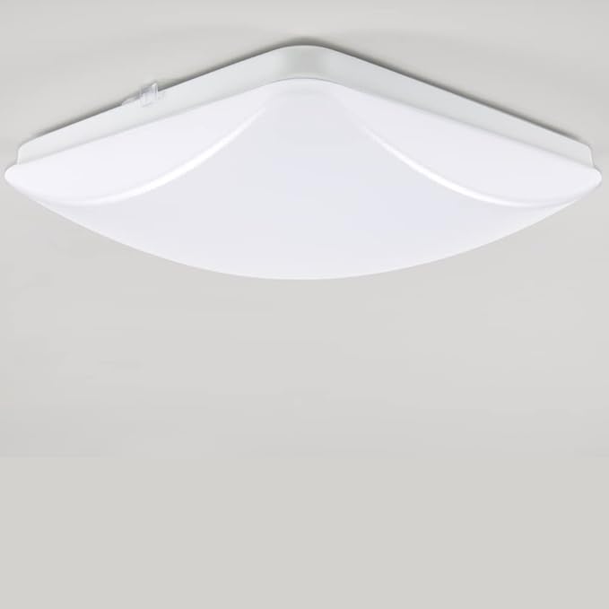 Designers Fountain EnviroLite Flush Mount Ceiling Light, 11 Inch LED Square Lighting Fixture for Kitchen, Bedroom, Bathroom, and Hallway, White, EV1011SC5C-06