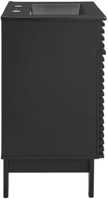 Modway Render 24" Bathroom Vanity with Sink in Black Black