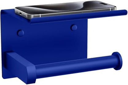 Toilet Paper Holder with Shelf Wall Mounted Toilet Paper Roll Dispenser