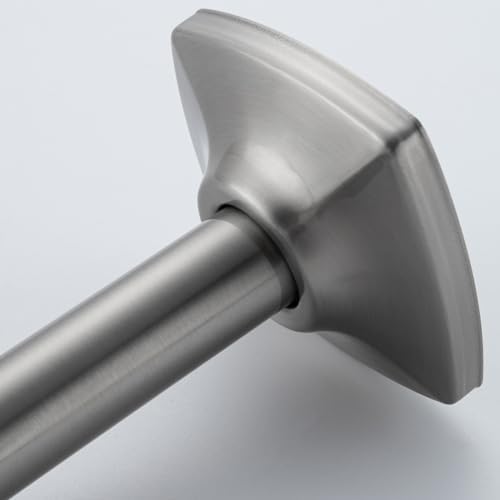 Angled Shower Arm with Flange 6 Inch Stainless Steel Stream Shower Head Replacement Pipe Wall Mounted Extension Arm, Brushed Nickel SW-91018-6BN.