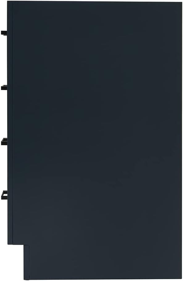 ARIEL Hepburn 42-inch Bathroom Vanity Base Cabinet,Solid Wood, 2 Soft Closing Doors, 9 Dovetail Drawers, Midnight Blue