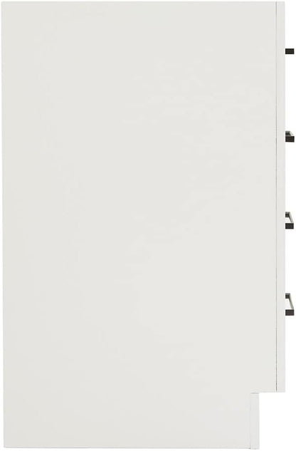ARIEL Hepburn 42-inch Bathroom Vanity Base Cabinet,Solid Wood, 2 Soft Closing Doors, 9 Dovetail Drawers, White