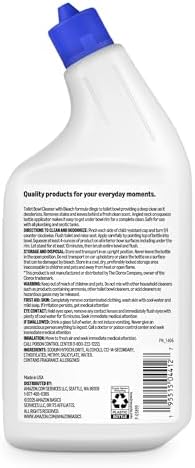 Amazon Basics Toilet Bowl Cleaner with Cling Action Formula, Bleach, Fresh Scent, 24 Fl Oz, Pack of 1, Packaging May Vary