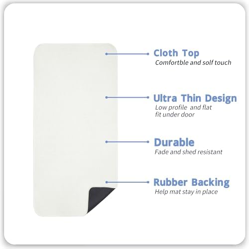 Bath Mat,Ultra Thin Bathroom Runner Rugs,Large Bath Mats for Bathroom,Quick Dry,Non-Slip,Machine Washable,Low Pile,Bath Rug,Shower Outside,Sink,Home Decor Accessories.Cream,1'9"x3'11"（21x47inch）