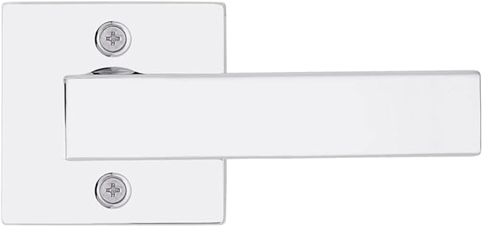 Kwikset Singapore Interior Passage Door Handle, Lever For Closet and Hallway Doors, Reversible Non-Locking Handle Lever, Polished Chrome