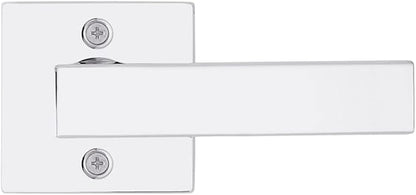 Kwikset Singapore Dummy Door Handle, Single Sided Lever for Closets, French Double Doors, and Pantry, Polished Chrome Non-Turning Reversible Interior Push/Pull Lever