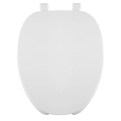 Centoco Elongated Toilet Seat, Light Duty Commercial or Residential, Open Front with Cover, Plastic, Made in the USA, DSAMAZ62-001, White