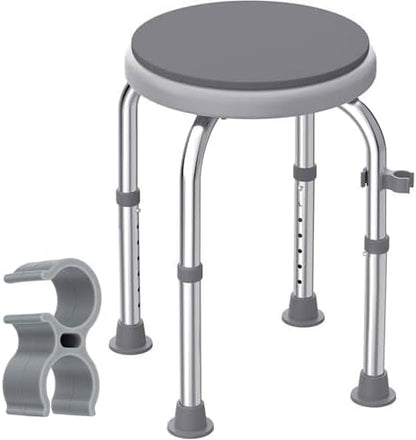 Shower Chair Shower Head Holder Clip, 2PCS Universal Clip on Shower Head Clamp, Replacement Bracket for Handheld Wand, Fits 22mm/0.86in Bath Chair Poles for Elderly, Disabled