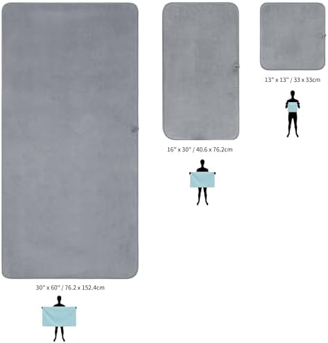 MICROFI New Microfiber Bath Towel Set, 3 Piece, Oversize, Quick Dry, Lint Free, Includes Body, Hand and Face Towels