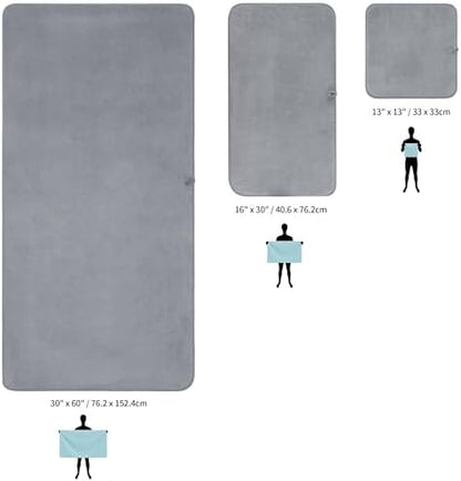 MICROFI New Microfiber Bath Towel Set, 3 Piece, Oversize, Quick Dry, Lint Free, Includes Body, Hand and Face Towels