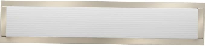 Lithonia Lighting 24-Inch LED Vanity Light with Warm White Color Temperature, Traditional Square Bathroom Vanity Wall Light Fixture for Over The Mirror, Brushed Nickel
