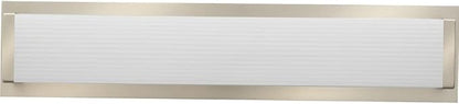 Lithonia Lighting 24-Inch LED Vanity Light with Warm White Color Temperature, Traditional Square Bathroom Vanity Wall Light Fixture for Over The Mirror, Brushed Nickel