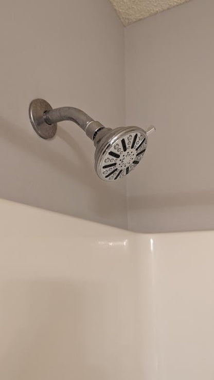 3-Spray Patterns 3.5 in. Single Wall Mount Fixed Shower Head in Sleek Chrome Finish