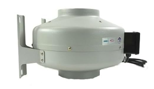 Tjernlund M-6 Metal Inline Duct Booster Fan for Ventilation, 6 in, 460 CFM | 6 in metal inline duct fan delivers 460 CFM for quiet bathroom, spa, grow room, radon and other high-moisture applications.