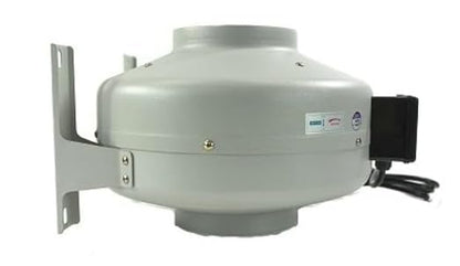 Tjernlund M-6 Metal Inline Duct Booster Fan for Ventilation, 6 in, 460 CFM | 6 in metal inline duct fan delivers 460 CFM for quiet bathroom, spa, grow room, radon and other high-moisture applications.