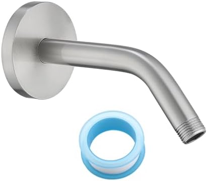Wall Mounted Shower Arm Extension Head Holder Stainless Stee for Elbow Bathroom Accessories Pipe Bath Tube Brushed Nickel,SW-RD91018-6BN.