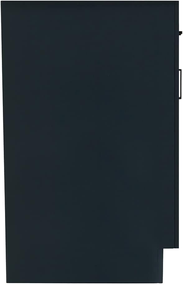 ARIEL Hepburn 42-inch Bathroom Vanity Base Cabinet,Solid Wood, 2 Soft Closing Doors, 5 Dovetail Drawers, Midnight Blue