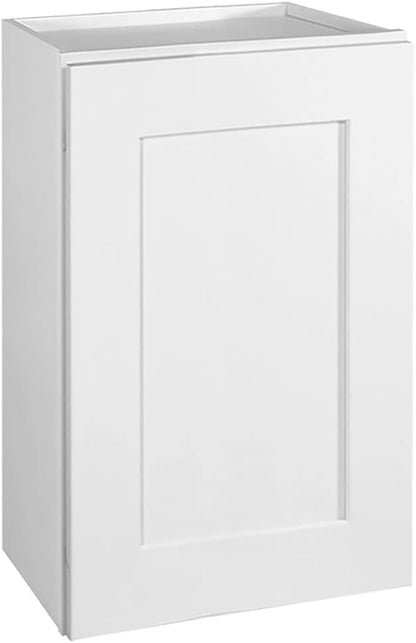 Design House Brookings Shaker Unassembled Wall Kitchen Cabinet W1524, 15 W x 12 D x 24 H, Painted White with Sherwin Williams®, Solid Wood – Design House, 561548