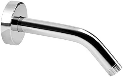 NearMoon Shower Arm with Flange, Made of 304 Stainless Steel Shower Extension Extender Pipe, Wall-Mounted for Fixed Bathroom Showerhead, Never Rust (6 Inch, Chrome Finish)