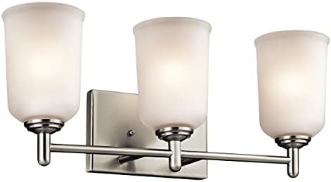 Kichler Shailene 21" 3 Light Vanity Light with Satin Etched Glass in Olde Bronze