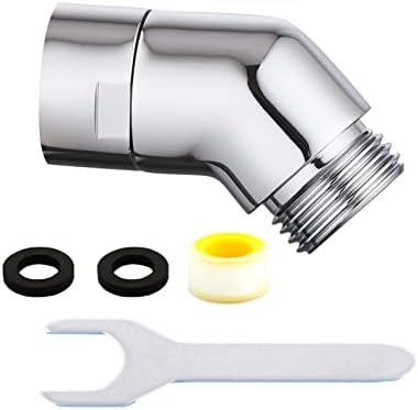 Shower Head Elbow Adapter, Shower Arm Elbow Adapter for Hand Showers and Wall-mounted Showers，Shower Arm Extension (135degree）