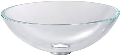 Kraus GV-100-CH Crystal Clear Glass Vessel Sink with PU-MR, Chrome