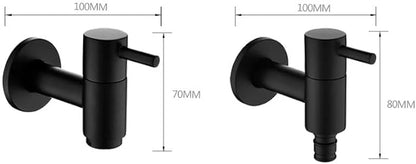 Faucet, Black Gold Wall Mounted Garden Faucet Chrome Plated Tap for Mop Pool and Water Basin(Mop Pool Tap Grey)
