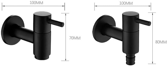 Faucet, Black Gold Wall Mounted Garden Faucet Chrome Plated Tap for Mop Pool and Water Basin(Washing Tap Chrome)