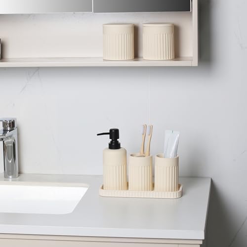 INIUNIK Bathroom Accessory Set, 6 Piece, Resin