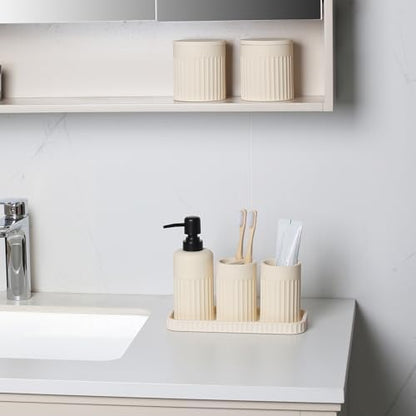 INIUNIK Bathroom Accessory Set, 6 Piece, Resin