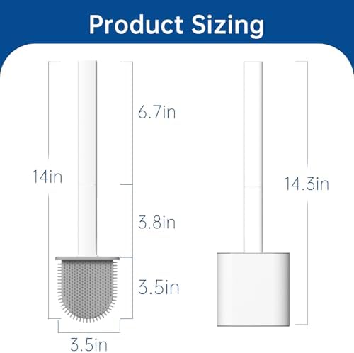 RV Toilet Brush, Grey Toilet Brush Silicone Won't Damage Toilets, Wall Mounted Toilet Brush-Anti-Roll, Anti-Drip Design, Suitable for RV Travel Trailers and Campers, Made by RVers for RVers