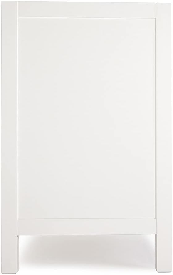 ARIEL Cambridge 36-inch Bathroom Vanity Base Cabinet,Solid Wood, 2 Soft Closing Doors, 5 Dovetail Drawers, White